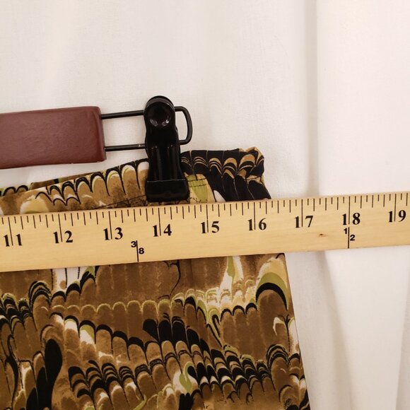 24/7 Comfort Green Multicolor Pattern Straight Wide Leg Stretchy Pants Size XL - Picture 2 of 12